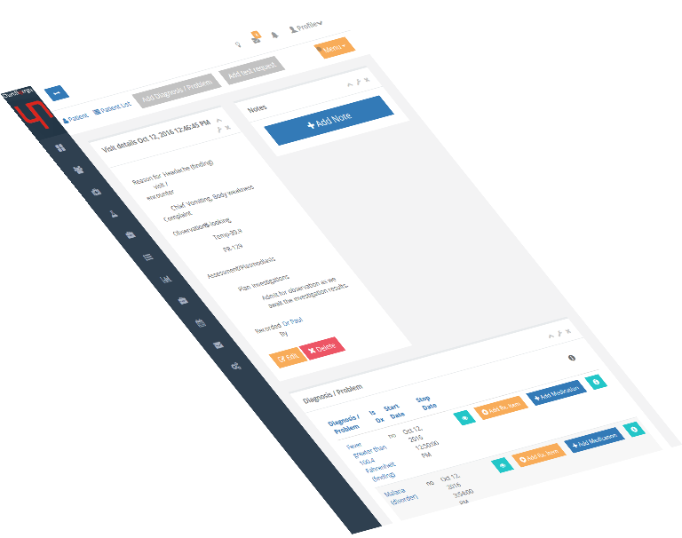 Chart synergy electronic health records visit view